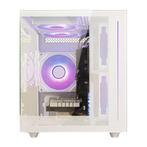 Image of suevery Pre Built Gaming PC, R7, RTX 3050 6G, White | AMD Ryzen7 8Cores 3.6G Up to 4.2G, DDR4 16G RAM, M.2 512G SSD, Wi-Fi 6, Desktop Computer, WiFi6 4K