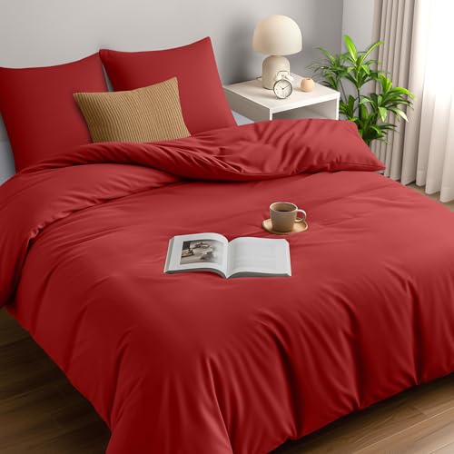 Utopia Bedding Bettwäsche 200x200 Set - Mikrofaser Bettbezug 200x200 cm +...