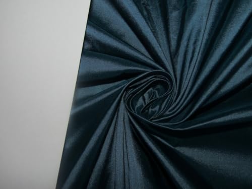 Tissu taffetas soie bleu nuit fini impeccable sans plis mous largeur 137,2 cm