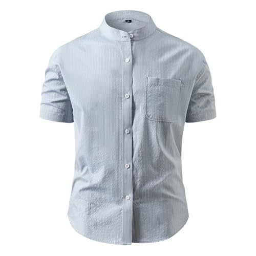 Chemises solid henley shirts casual pour homme haut respirant en grande taille