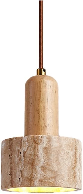 Genérico Luz colgante de piedra travertino natural, lámpara colgante minimalista moderna, accesorio de techo nórdico for isla de cocina, comedor, dormitorio(4.7 in)