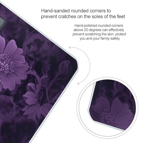 Báscula digital inteligente morada para peso corporal, precisa y duradera miniatura 4