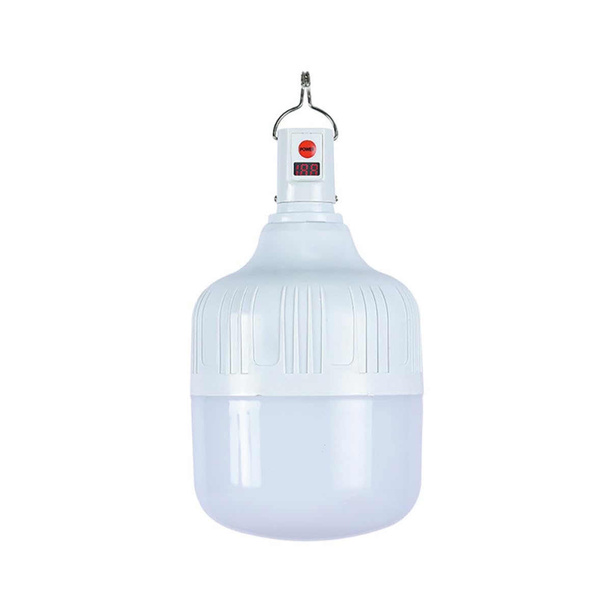 Lampe de Camping Plastique Blanc LED Rechargeable 100w 3 Niveaux de Luminosité, Batterie 1200mah Pêche de Nuit Urgences