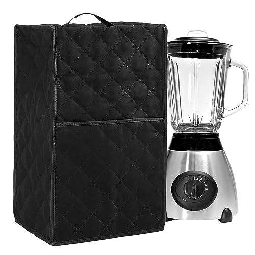 Blender Dust Cover, Kitchen Blender Cover with Accessory Pocket and Handle, Stand Mixer or Coffee Maker Appliance Cover For Kitchen, Anti Fingerprint Dust Proof Stain Resistant(size:black)