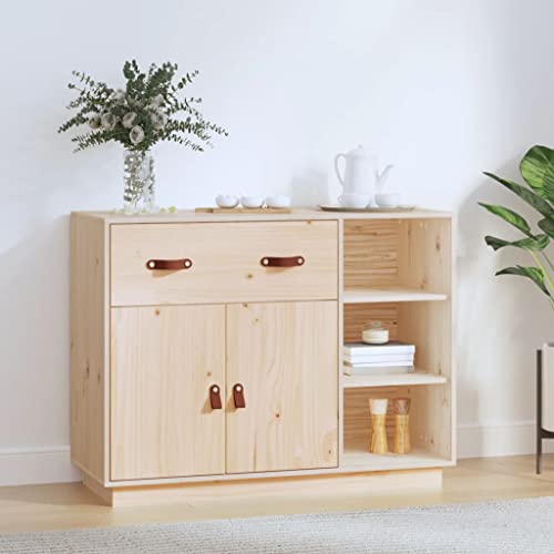 WHOPBXGAD Aparador de Cocina Aparador multifuncionalAparador de Madera Maciza de Pino 98,5x40x75 cmAdecuado para Cocina Comedor