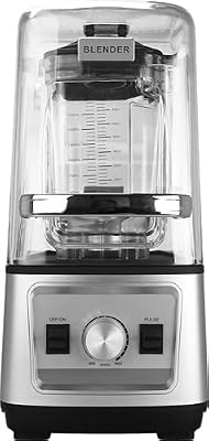 VONCI 1600W Commercial Blender With Shield Quiet Sound Enclosure, 2L, Color Gray