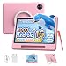Easerush P10 Kid Kids Tablet with Silicone Case & Stylus Pen, 10 inch Android 16 Tablet for Kids Ages 3-12, 90Hz 32GB +64GB/TF 2TB, Gemini AI, Parental Controls, WiFi/Bluetooth/OTG/3.5mm Jack, Pink