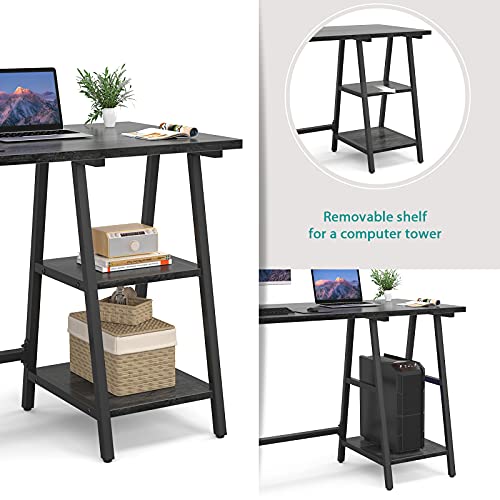 Armocity Computer Desk 47 Inch Desk With Reversible Storage Shelf Large Writing Study Table With Storage Bag For Home Office Workstation thumb #4