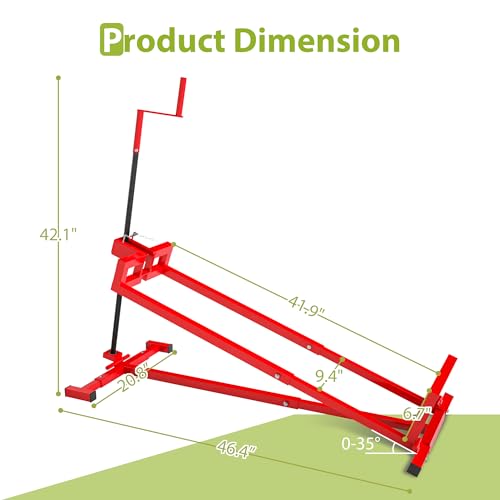 Jaxilyn Riding Lawn Mower Lift Jack with 880 Lbs Weight Capacity Telescopic Maintenance Jack for Lawn mowers and Garden Tractors,Red