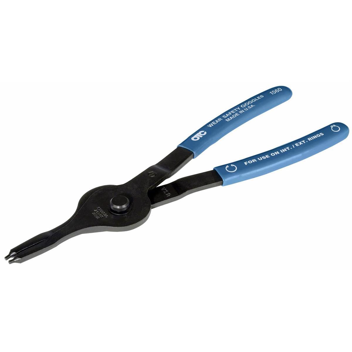 OTC 1560 Convertible Snap Ring/Retaining Ring Pliers - .090 Dia. Straight Tip - Internal/External, Blue, Black, 0.090 Diameter - Image 2