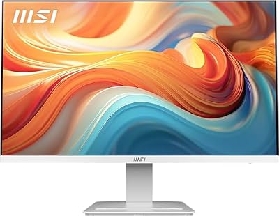 msi PRO MP273W E14A 27-inch IPS 1920 x 1080 (FHD) Gaming Office Monitor, 144Hz, Free-Synch, HDMI, DisplayPort, VGA Port, VESA Mountable, Tilt, Speaker, 4-Side Slim Bezel 1ms, White