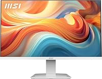 msi PRO MP273W E14A 27-inch IPS 1920 x 1080 (FHD) Gaming Office Monitor, 144Hz, Free-Synch, HDMI, DisplayPort, VGA Port, VESA Mountable, Tilt, Speaker, 4-Side Slim Bezel 1ms, White