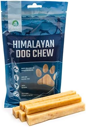 Dilecti Natural Cheese Bones - Very Tasty and Hard Long Lasting Natural Dog Chews will Keep Your Dog Busy for a While. (S size, set of 5)