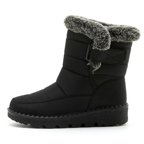 Chaussures de randonnée femme contre les pieds froids doublée fourrure d'agneau coupe-vent 36