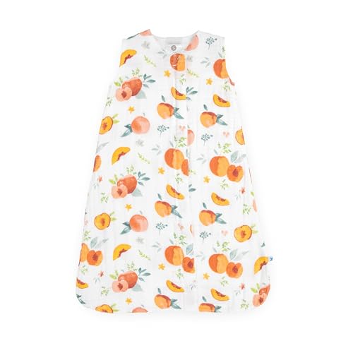 Image of Little Unicorn 0-6 Month Premium Muslin Sleep Sack 1.1 TOG | Soft & Breathable Muslin Cotton for safer sleep | 2 way zipper (Georgia Peach)