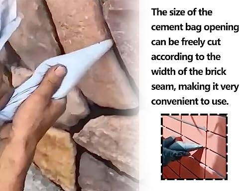 KAPSING 5 Stück Reißfester Fugenfüller Mörtelbeutel Schnellzement Mörtelspritze für Füllen von Fliesenspalten