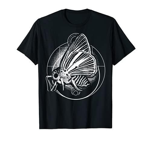 Goth polilla y luna creciente diseño espeluznante regalo para góticos Camiseta