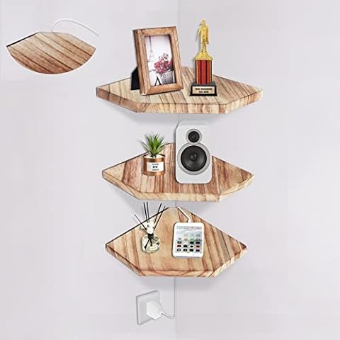 HAO Rustic Corner Wall Shelves Set of 3 Cover