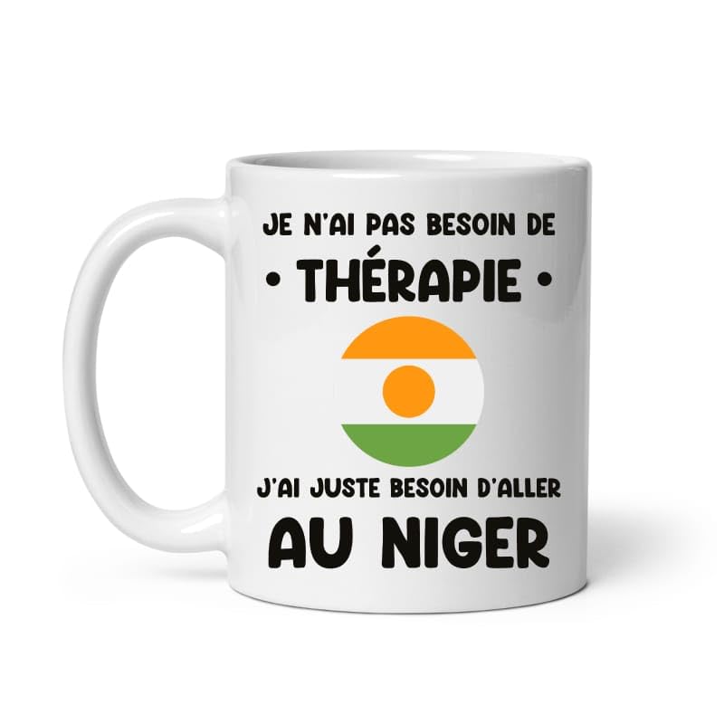 MugSmile Mug Niger thérapie drôle vacances départ voyage Tasse Niger
