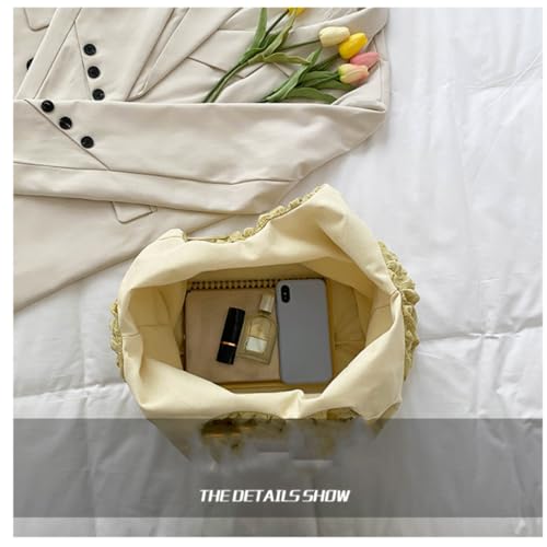 Cloud Bubble Grid Flower Shoulder Bag Vest Bag Women'S Simple Handbag 5 Colors Available3