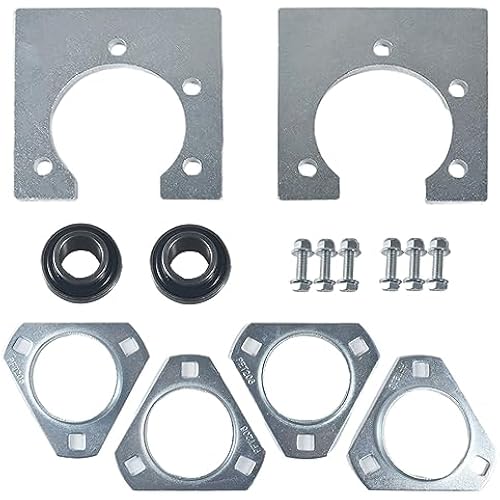 Go-Kart 1" Live Axle Bearing Kit with 3 Hole Flangettes Mount Hangers