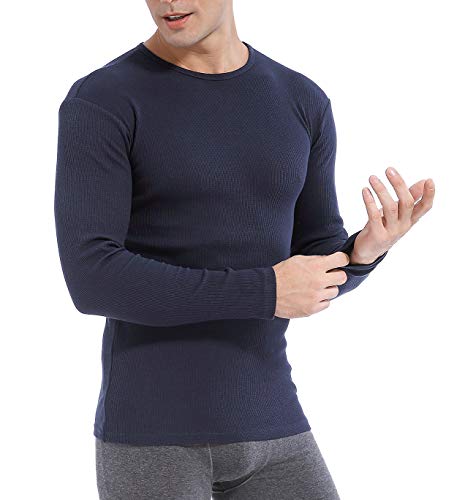 image for Comfneat Men's 2-Pack Thermal Long Sleeve Undershirt Waffle Knit Soft 
