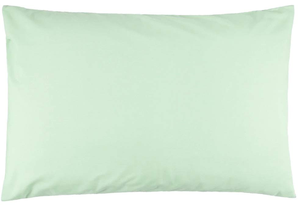 COMFORTNIGHTS, Flame Retardant Bed Linen Housewife Pillowcase Pair (Green), certified to BS7175 Ignition Source 5+7, also known as Crib 7 or FR Source 7.