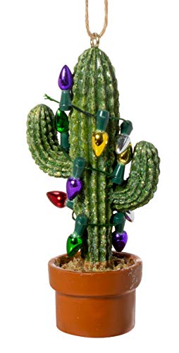 Cape Shore Saguaro Cactus with Christmas Lights Holiday Ornament