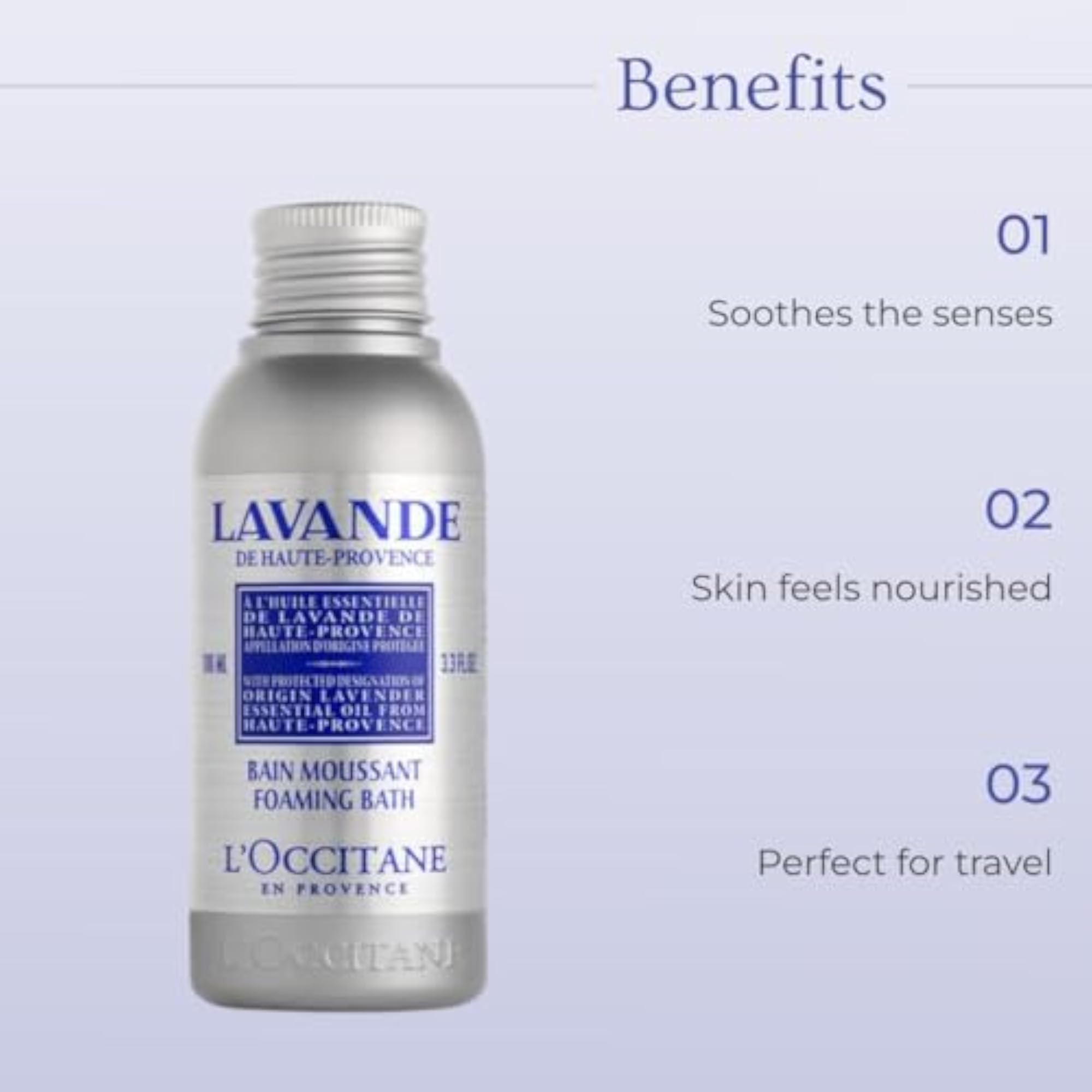 L'Occitane Lavender Foaming Bath, Travel Size