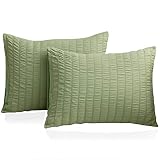 Soft Pillow Cases Set of 2, Seersucker Pillowcase Wrinkle, Fade, Stain Resistant, 100% Brushed Micro