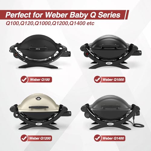 6558 Grillplatte für Weber Q100 q1200 Elektro Q1400 q1000 q1400 gasgrill, 32CM Gusplatte for Weber Q100 Q1000 Serie Q120 Q1200 Grillrost Zubehör Griddle Ersatzteile