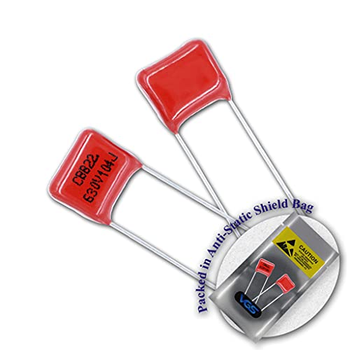 5 pcs. Metallized Polypropylene Film Capacitor 0.1uF 100nF 104 104J 630V CBB22 CBB