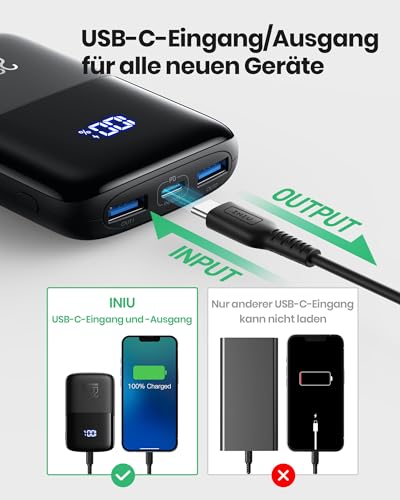 Powerbank 10.000 mAh von INIU mit 22,5W Schnellladung