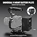 NEEWER Foldable V Mount Battery Plate with Arca Type Quick Release Camera Baseplate, Lightweight DSLR Camera Video Rig Compatible with SmallRig V Mount Battery Cage DJI RS4 RS3 Gimbal, PS015 PRO