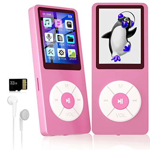 MP3 Player with 32GB TF Card,Built-in HD Speaker,Portable HiFi...