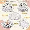 5-in-1 Baby Activity Gym & Play Mat with 6 Hanging Toys, Tummy Time Pillow & Cards - Extra Large, Reversible Machine Washable Pad - Gift for Newborns, Infants 0-12 Months, Grey #1