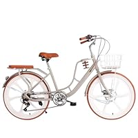 シティサイクル 7段変則ギア付き Amazon | WGM新登場女性用シティ通勤、大人の 自転車 女子自転車