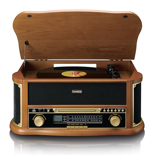 Lenco TCD-2551 Tourne-Disque pour Vinyle – Platine Vinyle Bluetooth avec Haut-Parleur – Lecteur CD – Platine Cassette – 3 Vitesses – entraînement par Courroie – 2 x 5 Watt – Bois - Les Beatles, Paul McCartney, John Lennon, RIngo Starr, George Harrison Lenco TCD-2551 Tourne-Disque pour Vinyle - Platine Vinyle Bluetooth avec Haut-Parleur - Lecteur CD - Platine Cassette - 3 Vitesses - entraînement par Courroie - 2 x 5 Watt - Bois – Image 6