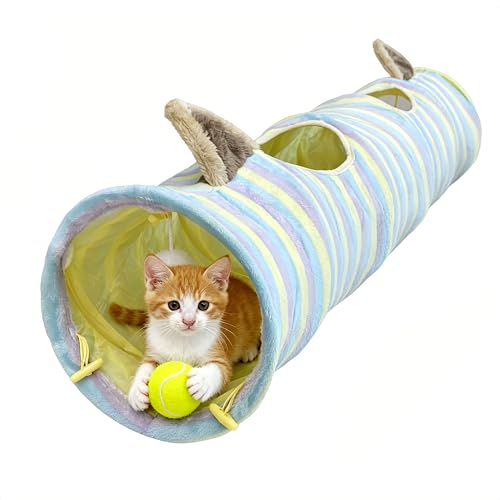 Yaheetech Cat Tunnel with Hanging Ball and Crinkle Paper