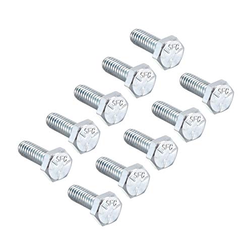 Image of uxcell Hex Head Screw Bolts Carbon Steel 1 /4 inch-20x3 /4 inch Fastener Grade 5 UNC 20pcs