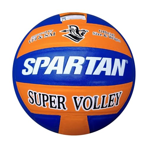 Image of SPARTAN Approved by VFI Super Volley Leather Volleyball - Size 4, Yellow