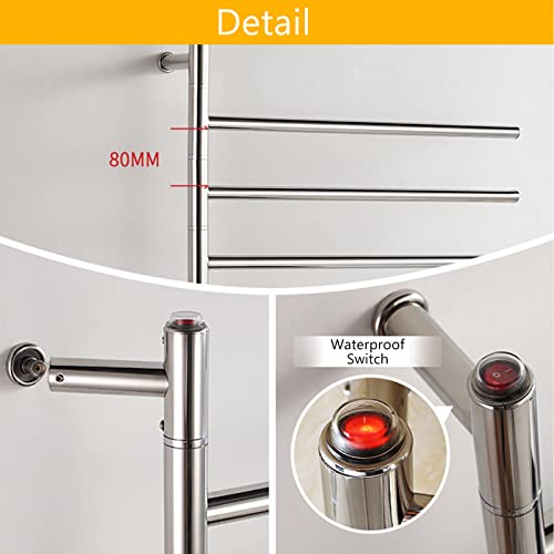Toalleros eléctricos calefactables de pared con conexión por cable versátil 6