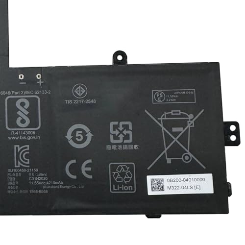 Image of C31N2020 Battery 50Wh 4335mAh Replacement for Asus Chromebook Flip CM1 CM1400FXA CM1400FXA-EC0014 CM1400FXA-EC0022 CM1400FXA-EC0023 CM1400FXA-EC0046 CX1400FKA Series 11.55V 3-Cells