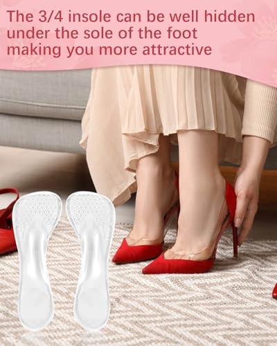 2 pares de plantillas gel para tacones altos para mujer miniatura 5