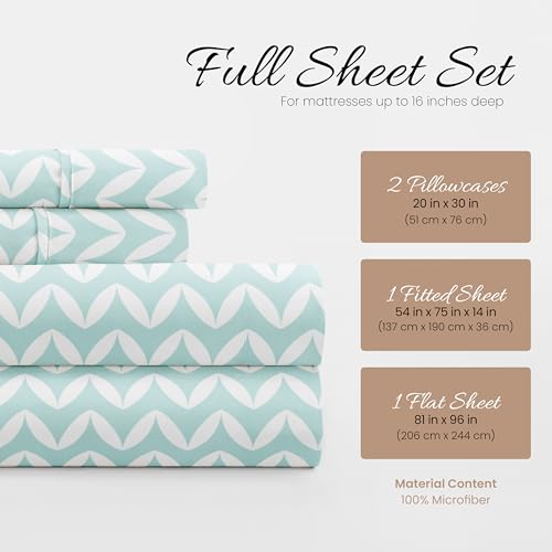 Parure de lit chevron bleu clair pour des nuits fraîches en été - 3