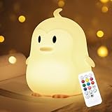 Nice Dream Penguin Night Light with 9 Color Changing LED's, Remote Control & Timer - Rechargeable Animal Kids Night Lamp for Boys & Girls Nursery Bedroom - Kawaii Gift (5.9'x4.7'x4.7')