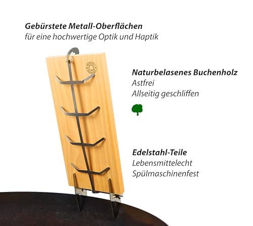 Bargen Tablas de salmón con soporte estable de acero inoxidable, 32 x 15 cm, accesorios para barbacoa para braseros y barbacoas esféricas (juego de 2) - imagen 7