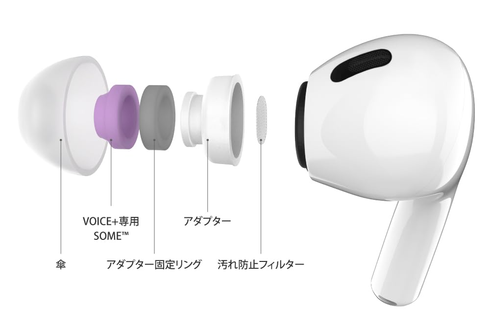 Amazon | LEPIC LPC-NV-APP-L nuon voice+ for AirPods Pro 第1&第2