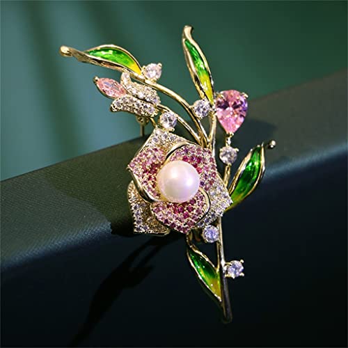 Broche rose style chinois pour embellir une veste sans l'abîmer