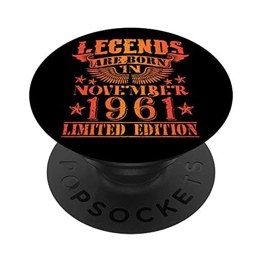 Cumpleaños Noviembre 1961 Edición Limitada Regalo Vintage PopSockets PopGrip Intercambiable